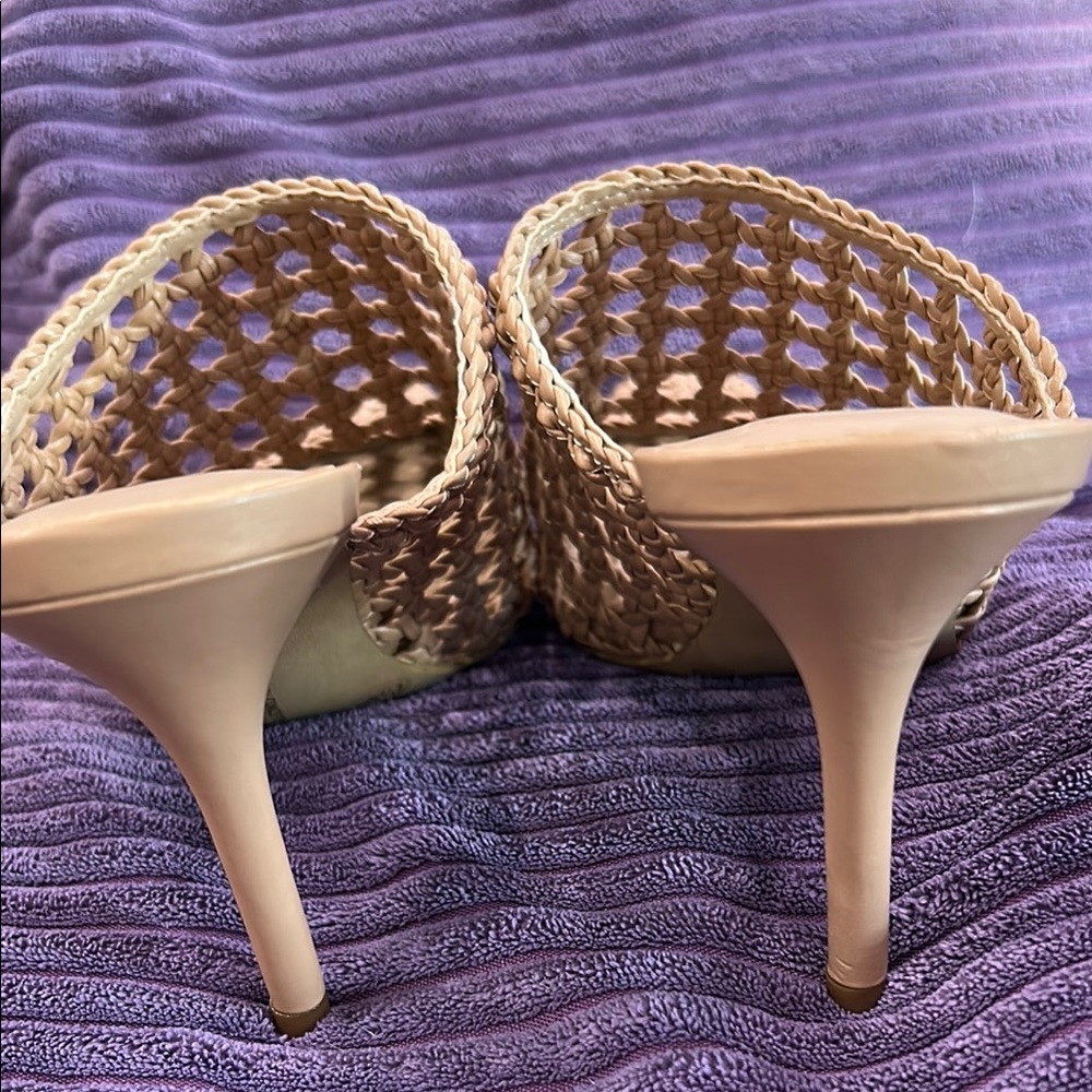 INC International Concepts Tan Mules with Woven Design - Picture 5 of 10